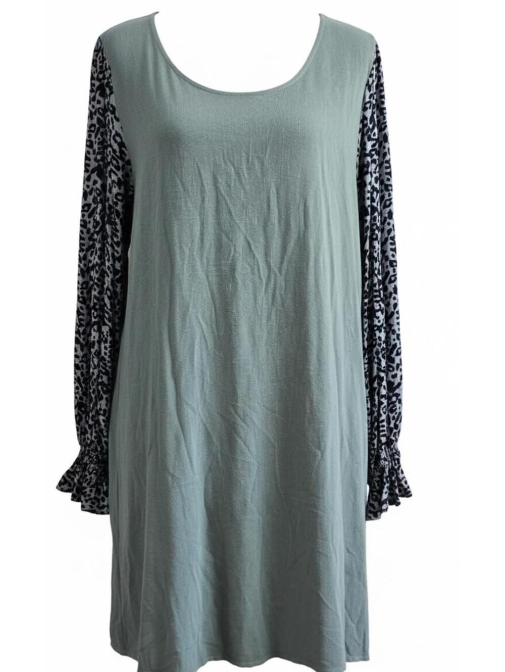 Umgee Mixed Print Long Sleeve Dress Size XL